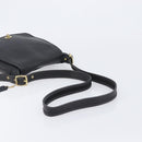 Coach Shoulder Bag Leather Black Gold Tone Auth 208189A-7