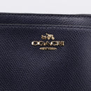 Coach Shoulder Bag Leather 2way Navy Gold Tone Auth 208190A-19