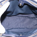 Coach Shoulder Bag Leather 2way Navy Gold Tone Auth 208190A-11