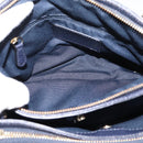 Coach Shoulder Bag Leather 2way Navy Gold Tone Auth 208190A-23