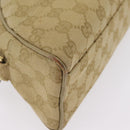 GUCCI GG Canvas Shoulder Bag Beige Gold 90781 Auth 208203-11