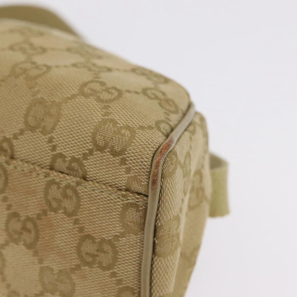 GUCCI GG Canvas Shoulder Bag Beige Gold 90781 Auth 208203