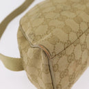 GUCCI GG Canvas Shoulder Bag Beige Gold 90781 Auth 208203-13
