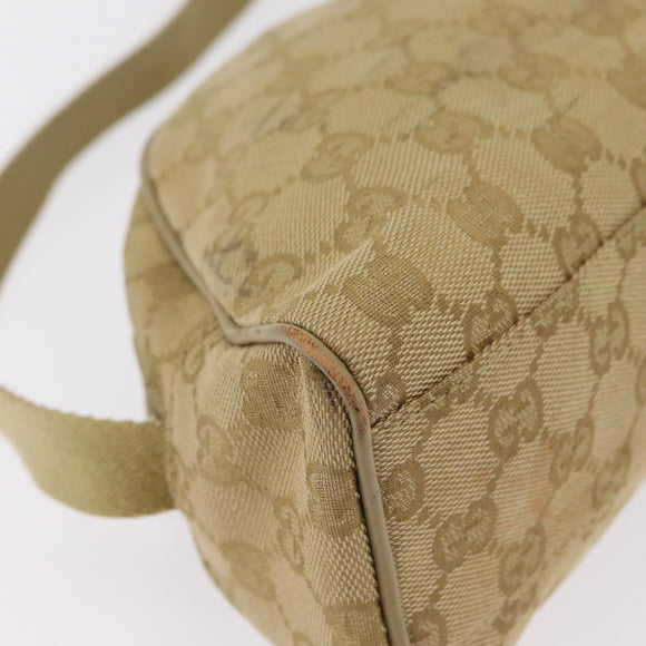 GUCCI GG Canvas Shoulder Bag Beige Gold 90781 Auth 208203