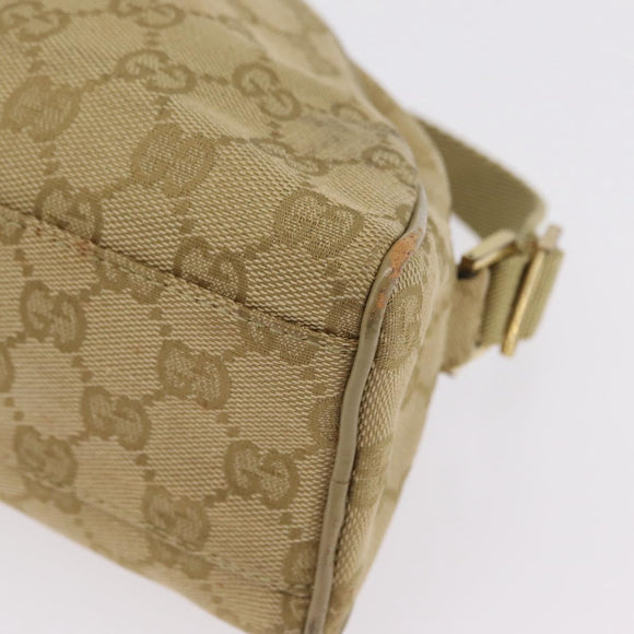 GUCCI GG Canvas Shoulder Bag Beige Gold 90781 Auth 208203