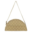 GUCCI GG Canvas Shoulder Bag Beige Gold 90781 Auth 208203-2