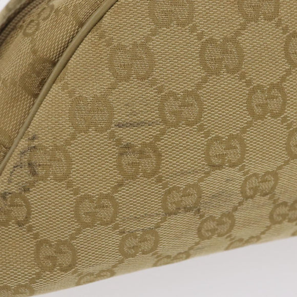 GUCCI GG Canvas Shoulder Bag Beige Gold 90781 Auth 208203