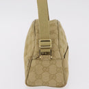 GUCCI GG Canvas Shoulder Bag Beige Gold 90781 Auth 208203-6