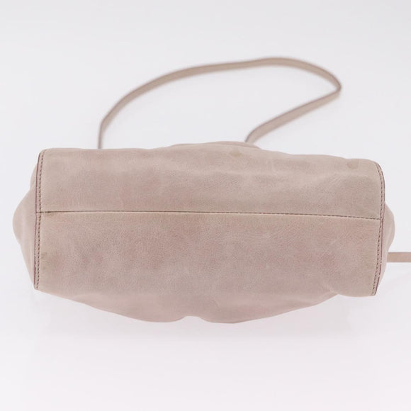 Miu Miu Shoulder Bag Vitellolux Pink Gold Auth 208205A