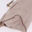 Miu Miu Shoulder Bag Vitellolux Pink Gold Auth 208205A-13