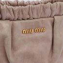 Miu Miu Shoulder Bag Vitellolux Pink Gold Auth 208205A-17