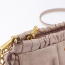 Miu Miu Shoulder Bag Vitellolux Pink Gold Auth 208205A-18