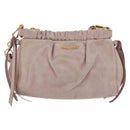 Miu Miu Shoulder Bag Vitellolux Pink Gold Auth 208205A-2