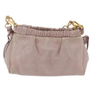 Miu Miu Shoulder Bag Vitellolux Pink Gold Auth 208205A-3