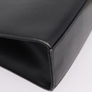 Salvatore Ferragamo Chain Hand Bag Leather Black Gold Auth 208207A-12