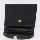 Salvatore Ferragamo Chain Hand Bag Leather Black Gold Auth 208207A-14