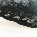 Christian Dior Chain Shoulder Bag Suede Black Gold Auth 208208M-11