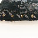 Christian Dior Chain Shoulder Bag Suede Black Gold Auth 208208M-12