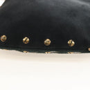 Christian Dior Chain Shoulder Bag Suede Black Gold Auth 208208M-14