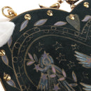 Christian Dior Chain Shoulder Bag Suede Black Gold Auth 208208M-16