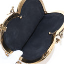 Christian Dior Chain Shoulder Bag Suede Black Gold Auth 208208M-21