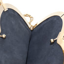 Christian Dior Chain Shoulder Bag Suede Black Gold Auth 208208M-22