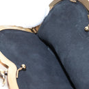 Christian Dior Chain Shoulder Bag Suede Black Gold Auth 208208M-23