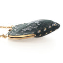 Christian Dior Chain Shoulder Bag Suede Black Gold Auth 208208M-4