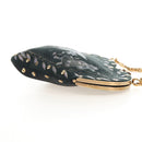 Christian Dior Chain Shoulder Bag Suede Black Gold Auth 208208M-5