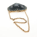 Christian Dior Chain Shoulder Bag Suede Black Gold Auth 208208M-7