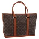 LOUIS VUITTON Monogram Sac Weekend PM Hand Bag M42425 LV Auth 208211-1