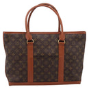 LOUIS VUITTON Monogram Sac Weekend PM Hand Bag M42425 LV Auth 208211-2