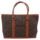LOUIS VUITTON Monogram Sac Weekend PM Hand Bag M42425 LV Auth 208211-3