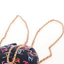 CHANEL Matelasse Chain Backpack Cotton Navy Gold CC Auth 208212SM-8