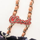 CHANEL Matelasse Chain Backpack Cotton Navy Gold CC Auth 208212SM-9