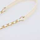 CHANEL Matelasse Chain Vanity Shoulder Bag Lamb Skin Ivory Gold CC Auth 208213M-10