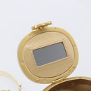 CHANEL Matelasse Chain Vanity Shoulder Bag Lamb Skin Ivory Gold CC Auth 208213M-21