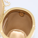 CHANEL Matelasse Chain Vanity Shoulder Bag Lamb Skin Ivory Gold CC Auth 208213M-24