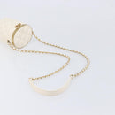 CHANEL Matelasse Chain Vanity Shoulder Bag Lamb Skin Ivory Gold CC Auth 208213M-7