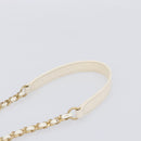 CHANEL Matelasse Chain Vanity Shoulder Bag Lamb Skin Ivory Gold CC Auth 208213M-9