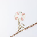 CHANEL Chain Shoulder Bag Tweed Pink Gold CC Auth 208216SAM-10