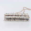 CHANEL Chain Shoulder Bag Tweed Pink Gold CC Auth 208216SAM-11