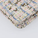 CHANEL Chain Shoulder Bag Tweed Pink Gold CC Auth 208216SAM-15