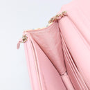 CHANEL Chain Shoulder Bag Tweed Pink Gold CC Auth 208216SAM-24