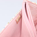 CHANEL Chain Shoulder Bag Tweed Pink Gold CC Auth 208216SAM-29