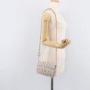 CHANEL Chain Shoulder Bag Tweed Pink Gold CC Auth 208216SAM-30