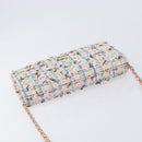 CHANEL Chain Shoulder Bag Tweed Pink Gold CC Auth 208216SAM-6