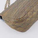 CHANEL Chain Matelasse Shoulder Bag Canvas Multicolor Gold CC Auth 208217M-13