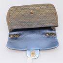 CHANEL Chain Matelasse Shoulder Bag Canvas Multicolor Gold CC Auth 208217M-15