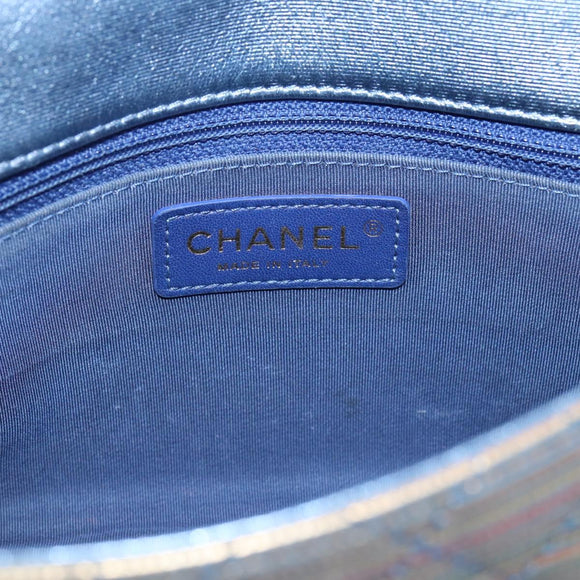 CHANEL Chain Matelasse Shoulder Bag Canvas Multicolor Gold CC Auth 208217M